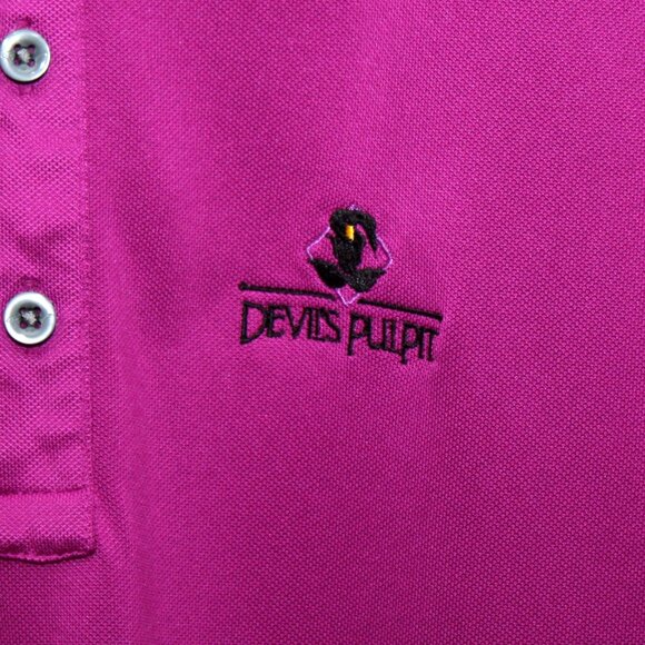 Greg Norman Devil's Pulpit Short Sleeve Golf Polo Shirt Purple Medium - Picture 5 of 6